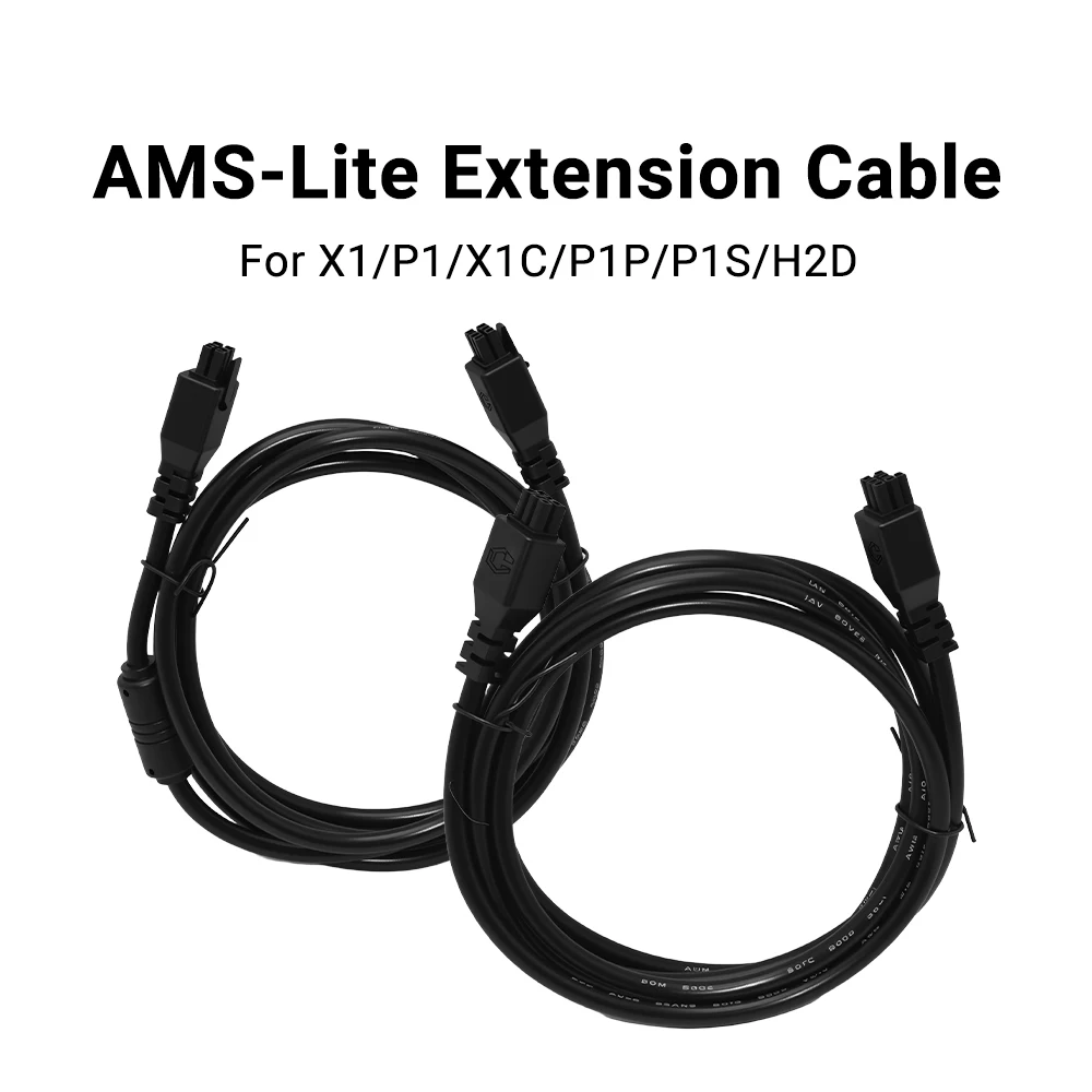 Für Lab H2D/X1C/X1/P1S/P1P AMS Verlängerungskabel AMS Lite 1,5M 6-polig mit Magnetringkabel für Bambulab H2D/X1C/X1/P1S