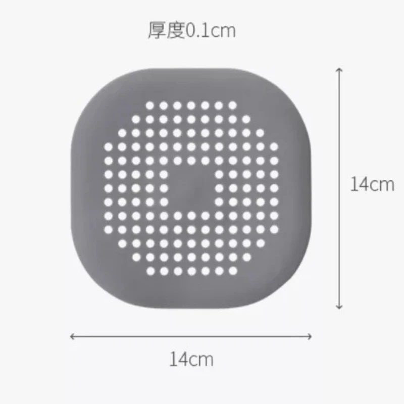 Sink Filter Shower Drain Catcher Hair Drain Catcher Sink Strainer Hair Drain Filter Floor Drain Hair Filter Floor Drain Hair Catcher Drain Hair Catcher Hair Filter Sink Anti-blocking Strainer Bathtub Shower Floor Drain Stopper Silicone Kitchen Deodorant Plug Bathroom Accessories