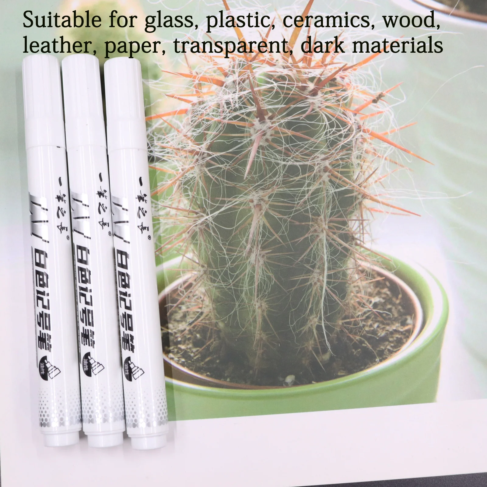 10/1pcs White Marker Pen Waterproof Oil Proof for Plastics Paper Signature Cardboard , Tires, Painting Metal Logistics, Factory 6