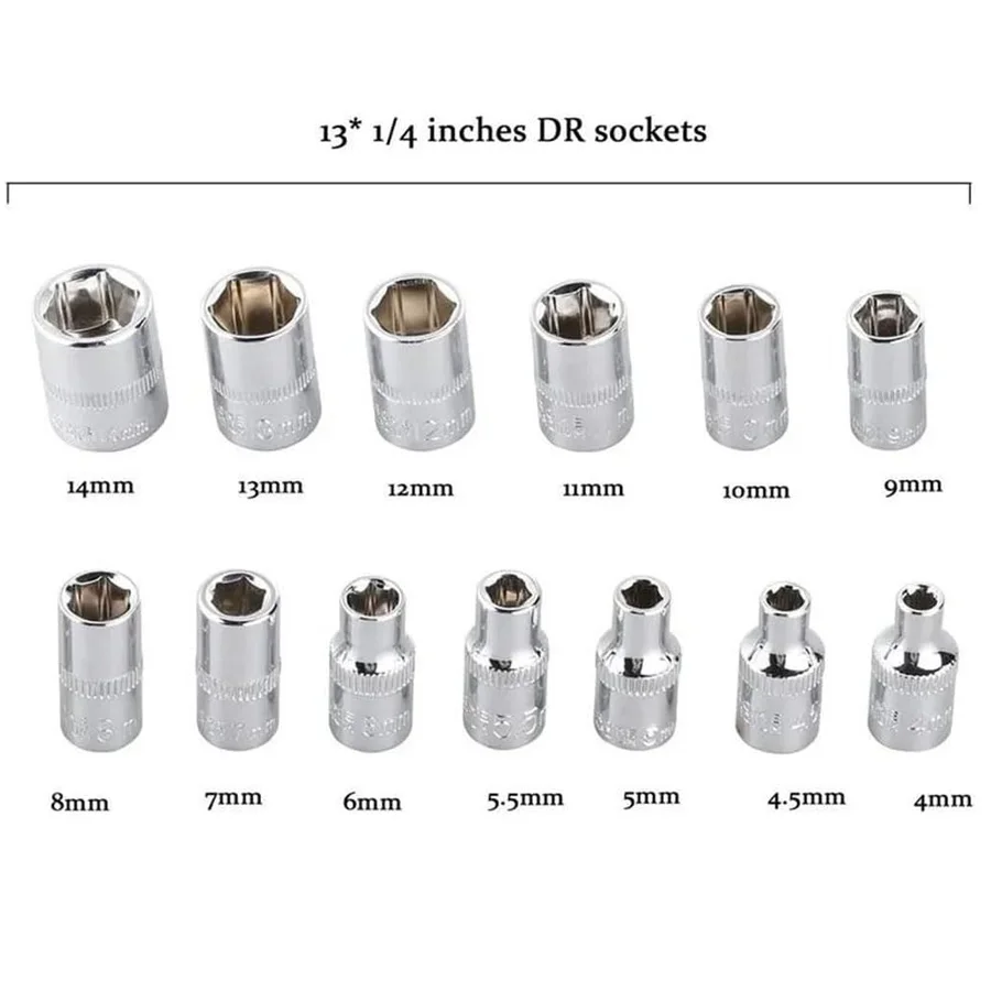 Wrench Set 46 Pcs Car Repair Tool Set Socket Wrench Set Wrench Tool Multi Tool Set Screwdriver Bit Ratchet Torque Quick Spanner Socket Key Hand Tools