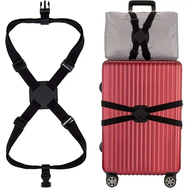 

Adjustable Luggage Straps Convenient Belt Bag Bungees Buckles Pouch Bungees Easy Travel Elastic Strap Belt High Elastic Suitcase