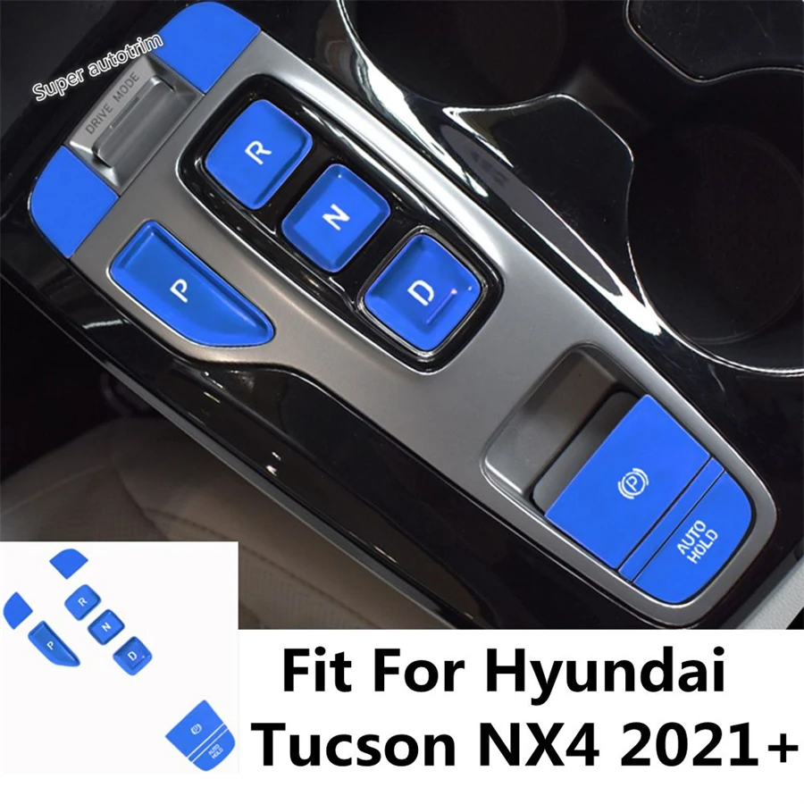 

For Hyundai Tucson NX4 2021 - 2023 Car Handbrake Parking Brake P Button Switch Frame Cover Trim Red / Blue / Silver Accessories