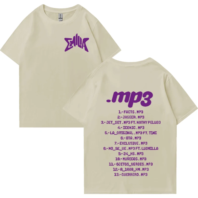 Camiseta gráfica Emilia Mernes MP3, Camiseta de manga corta con - Main Image