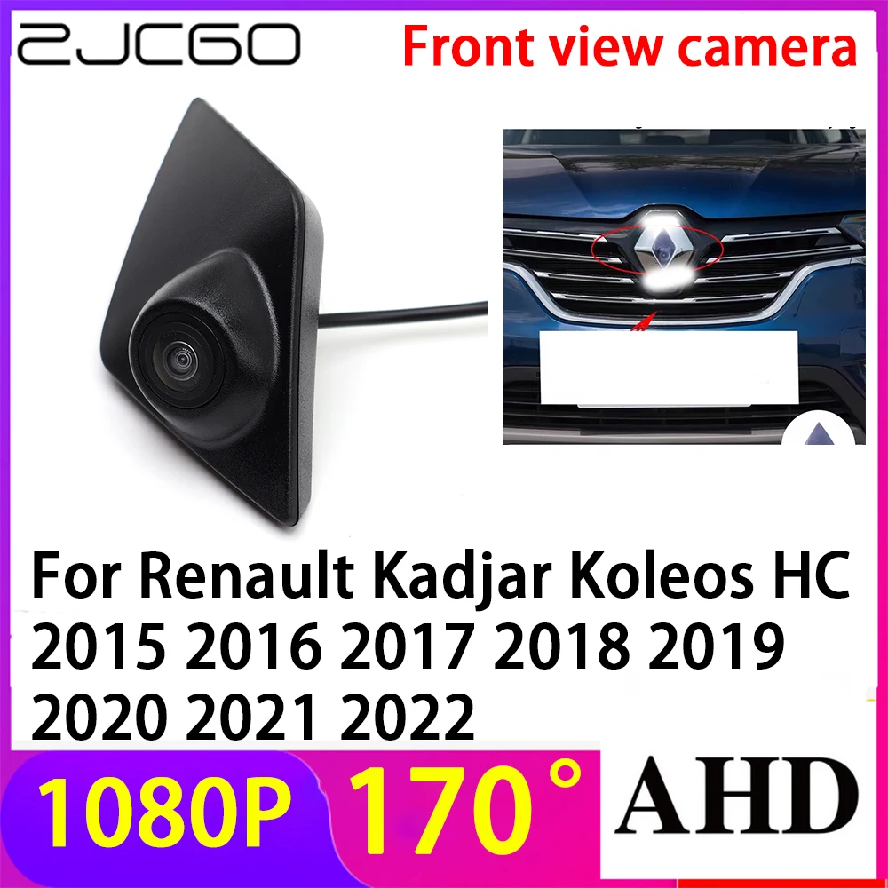 

ZJCGO AHD 1080P LOGO Car Parking Front View Camera Waterproof for Renault Kadjar Koleos HC 2016 2017 2018 2019 2020 2021 2022