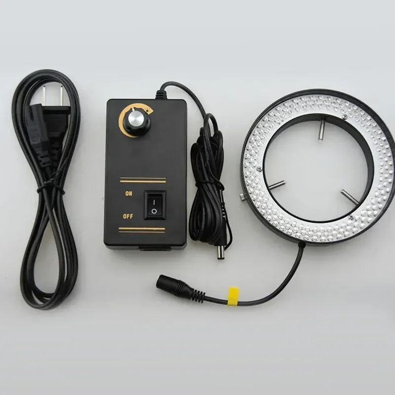 BRESUN Microscope Adjustable 156 LED Ring Light 81 mm Large Inner Diameter Illuminator For Stereo Microscope Illumination Tools