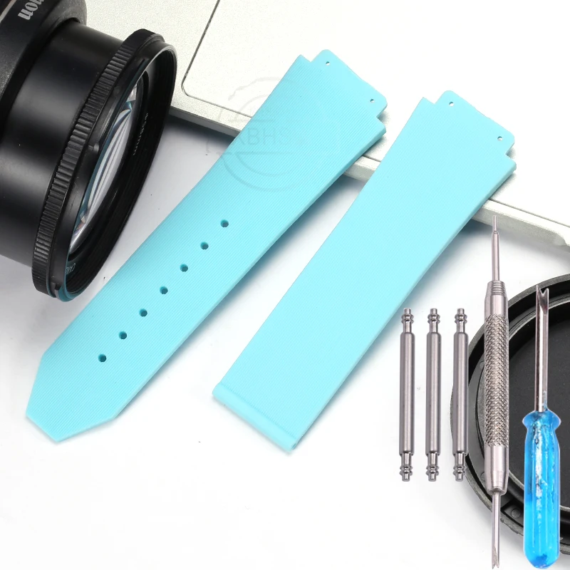 Silicone Sports Waterproof Sweatproof Rubber Watch Band Bracelet - 25×19mm