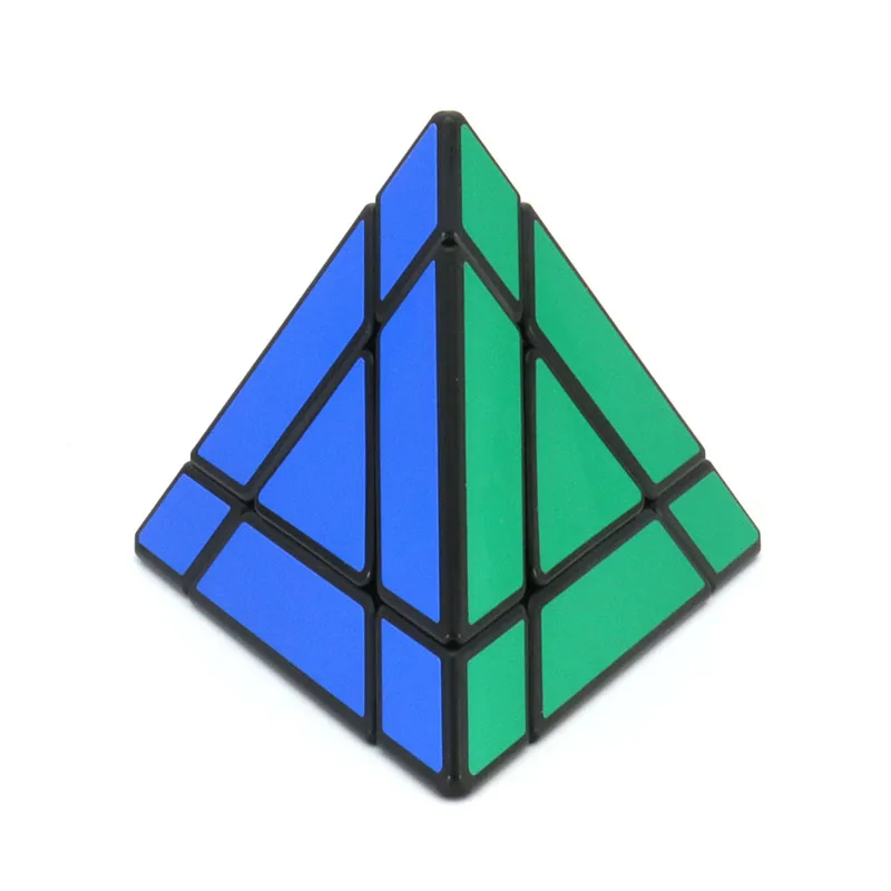 Meffert's Jing's Falt Pyraminx Edge 스큐브 베개, Adam G. 코완 매직 큐브 트위스트 퍼즐, 블랙 바디 초보자 장난감, 두뇌 티저