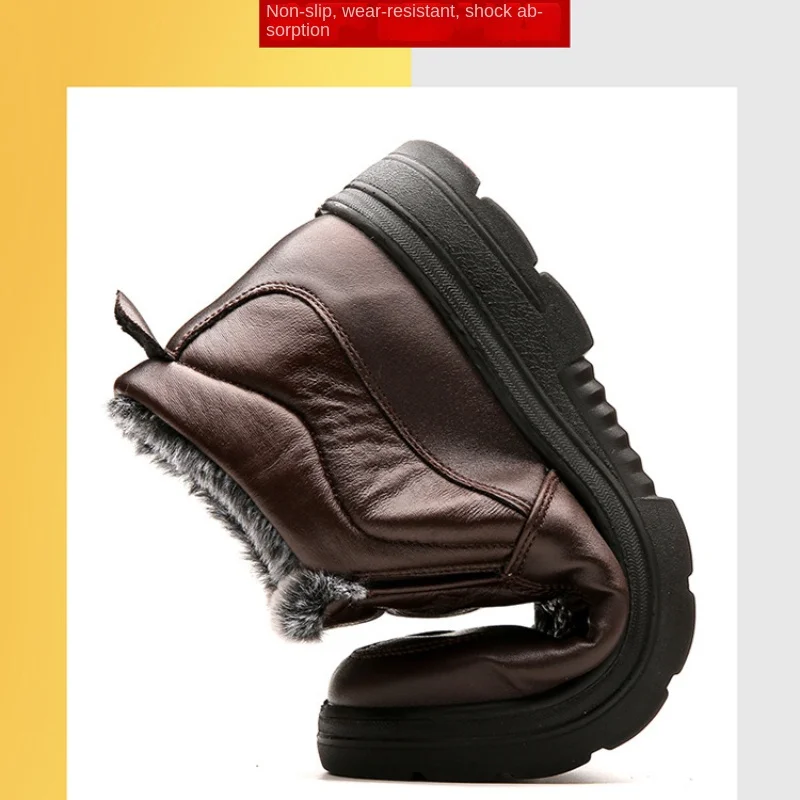 Men Boots Ankle Boots Men Lightweight Casual Shoes Winter Warm Fur Working Shoes Male Outdoor Zapatos De Hombre men chelsea boots men training boots