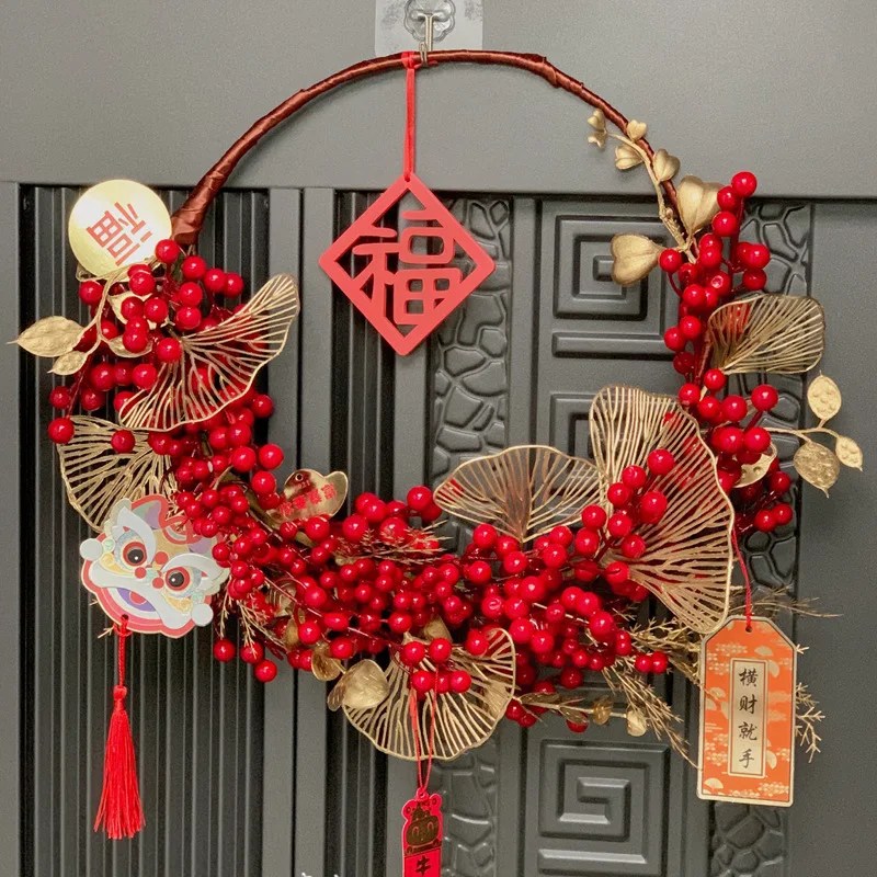 Chinese New Year 2024 Decoration Red Chinese Hawthorn Chinese Lantern New  Year Pendant Home Decor Good