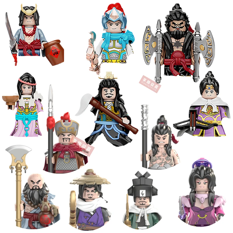 China Masterwork Water Margin Ancient times Movie Building Blocks Model Bricks mini Action toy Figures Toy gift for children