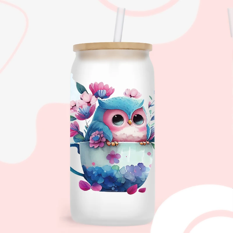 UV DTF Bees ladybugs butterflies Transfer Happy Juice Printed Sticker For The 16oz Libbey Glasses Wraps Bottles D10300