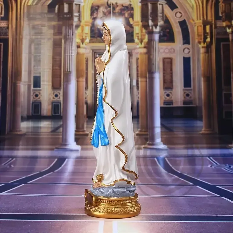Virgin Mary Resin Statue – Religious Jesus Figurine Home Décor & Souvenir Gift 3