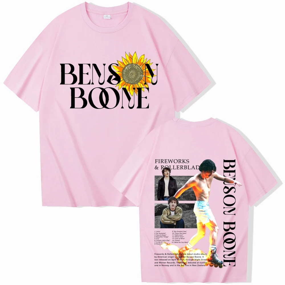 T-Shirt Benson Boone Album - Chemise Unisexe Coton Col Rond Fan Cadeau XS-3XL