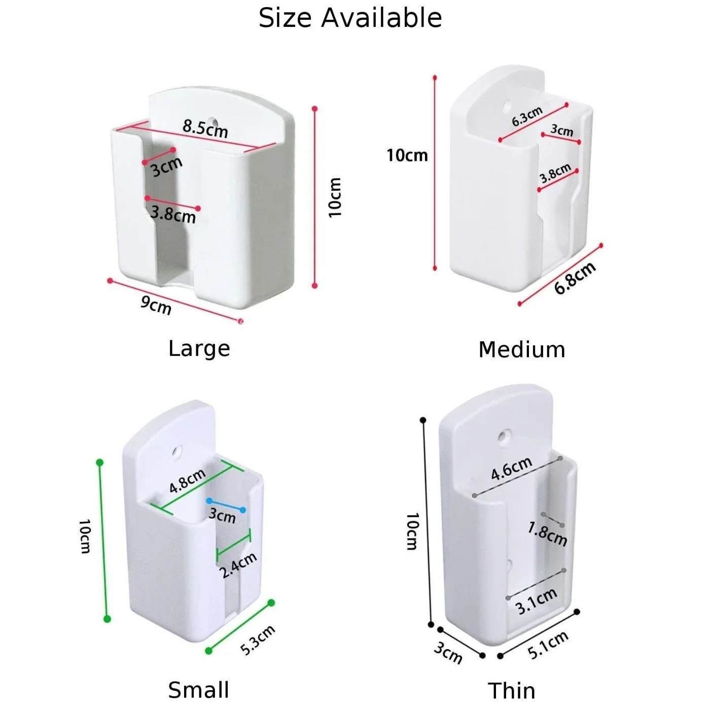 

1PC Universal White Air Conditioner Remote Control Holder Wall Mounted Box Storage Brand New & High Quality Home Storage