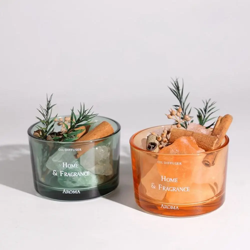 Natural Stones Essential Oil Diffuser Exquisite Five Color Stone Crystal Stones Diffuser Fire Free Fragrant Aroma Stone Bedroom home fragrance products aroma oil diffuser aroma essential oil