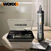 Worx 4V Electrical Screwdriver Sets WX242 Smart Cordless Electric Screwdrivers USB Rechargeable Handle 30 Bit Sets Power Tools 1