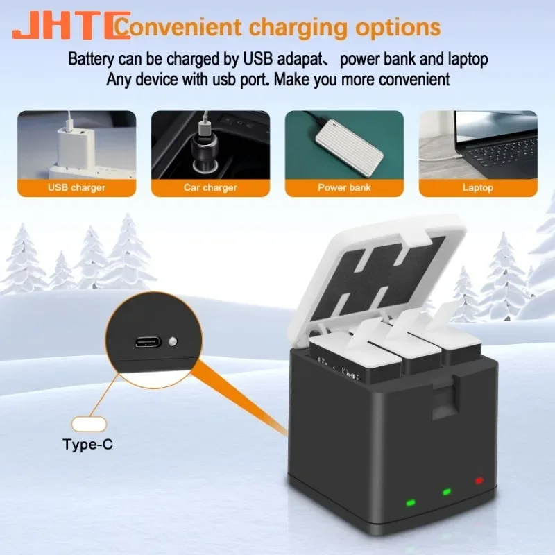 Lot Batteries et Chargeur pour GoPro Hero 9/10/11 - Autonomie Prolongée