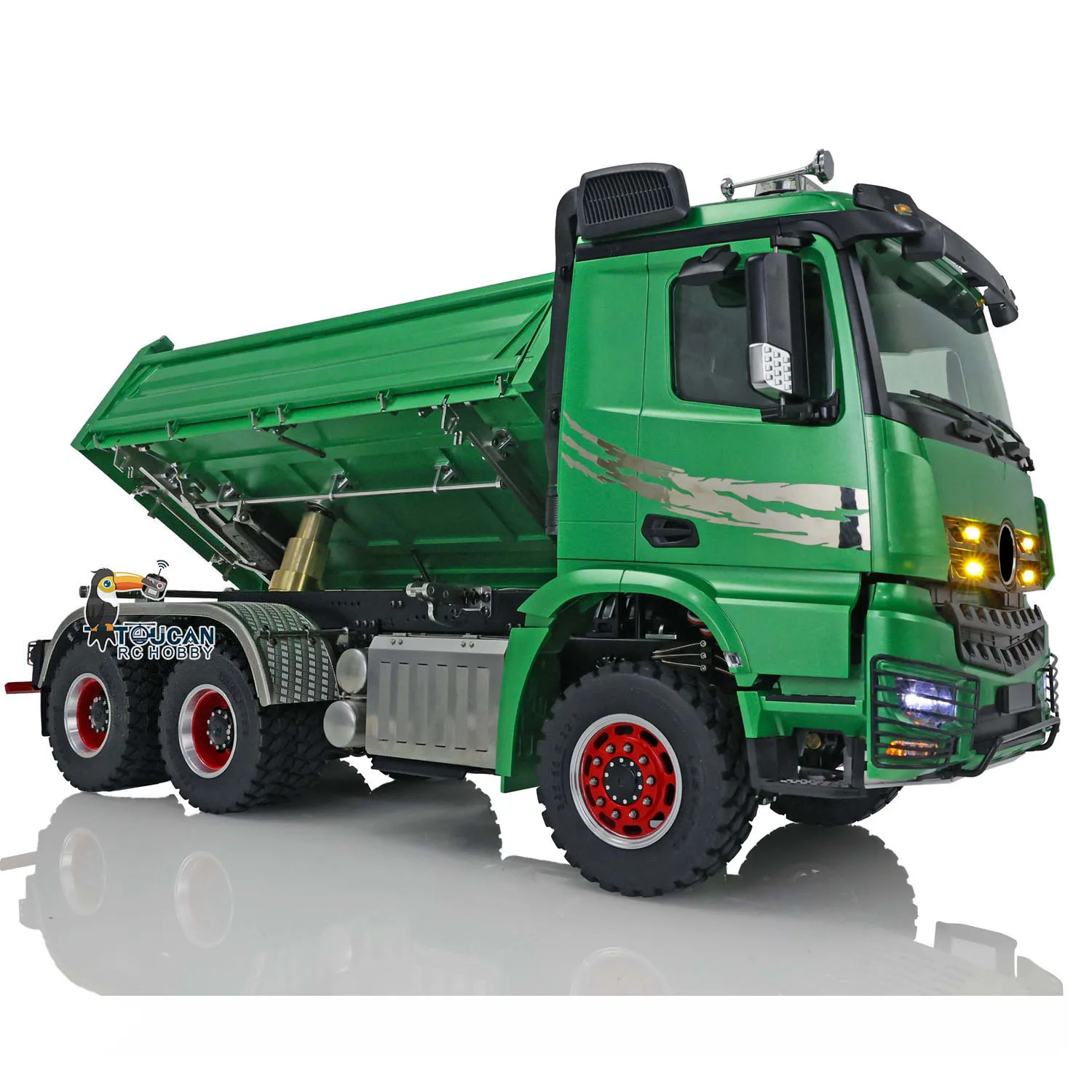 LESU 1/14 Hydraulic RC Dumper 3Axles 3-Way Radio Battery for Painted Finished Remoted Tipper 2Speed Model Toys for Boy THZH1330 6