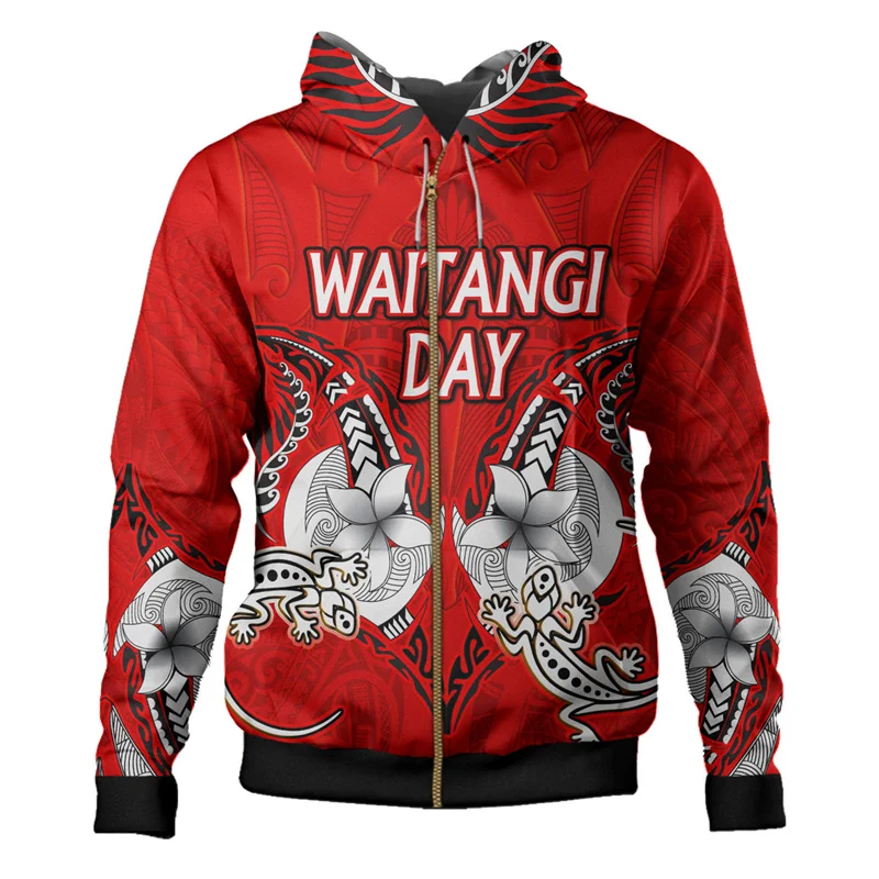 thumbnail image 1 of Sudadera con capucha con estampado gráfico en 3D maorí de helecho plateado de Nueva Zelanda, novedad en sudaderas con capucha y sudaderas, sudaderas con capucha y cremallera para hombres, abrigo tipo, 1 of 5