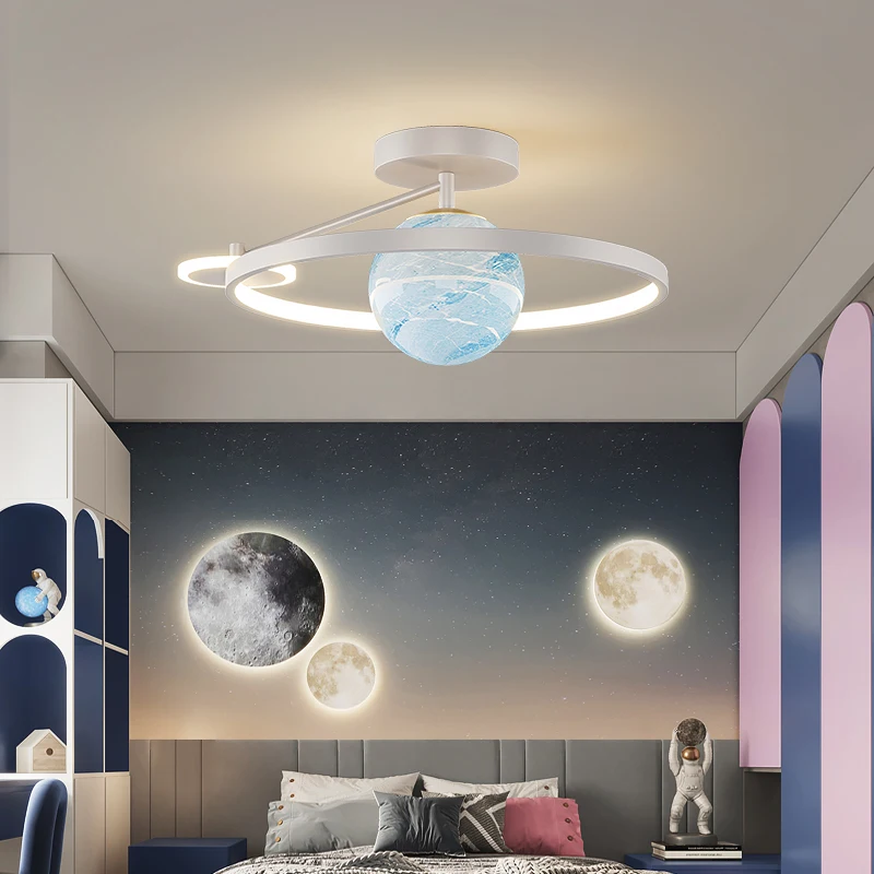 LED Chandelier Ceiling Chandelier Dimming Earth Moon Football Gypsophila Design Modern LED Chandelier Living Dining Room Bedroom Pendant Lighting