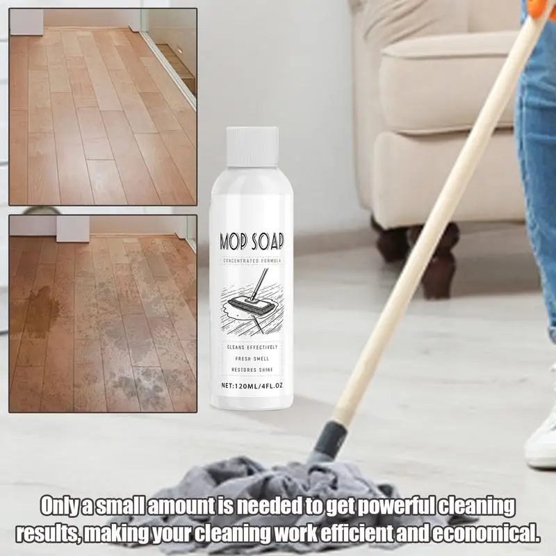 120ML Floor Cleaning Solution Mop Cleaning Soap Pet-friendly Mop Cleaner Soap for Home Multi-purpose Cleaner Liquid