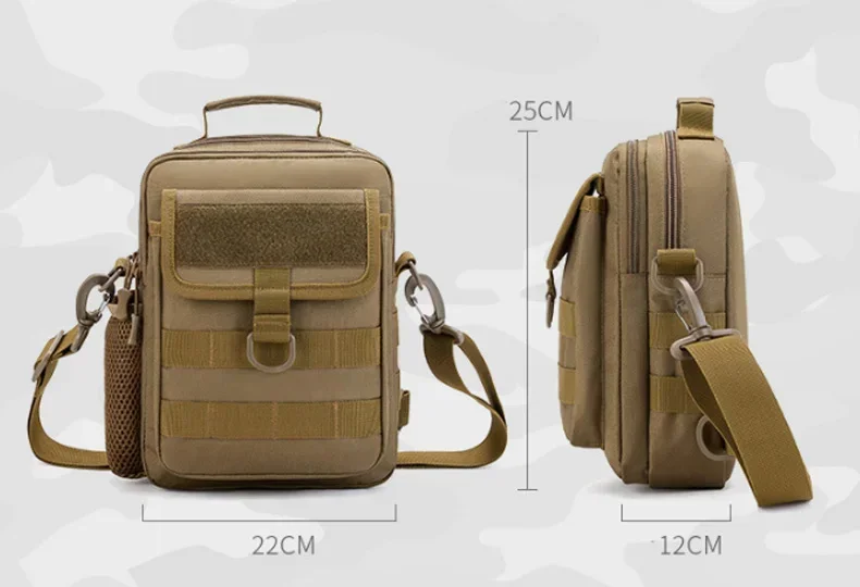 Taktische Militär-Hüfttasche, Molle Outdoor-Handtasche, wasserdichte Tasche, Camping, Reisen, Wandern, Trekking, Jagd, Umhängetaschen – Detail 2