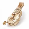 Hurdy Gurdy Mechanical Model DIY Musical Instrument 3D Wooden Puzzle Building Kits Birthday Gift For Adults and Kids 1
