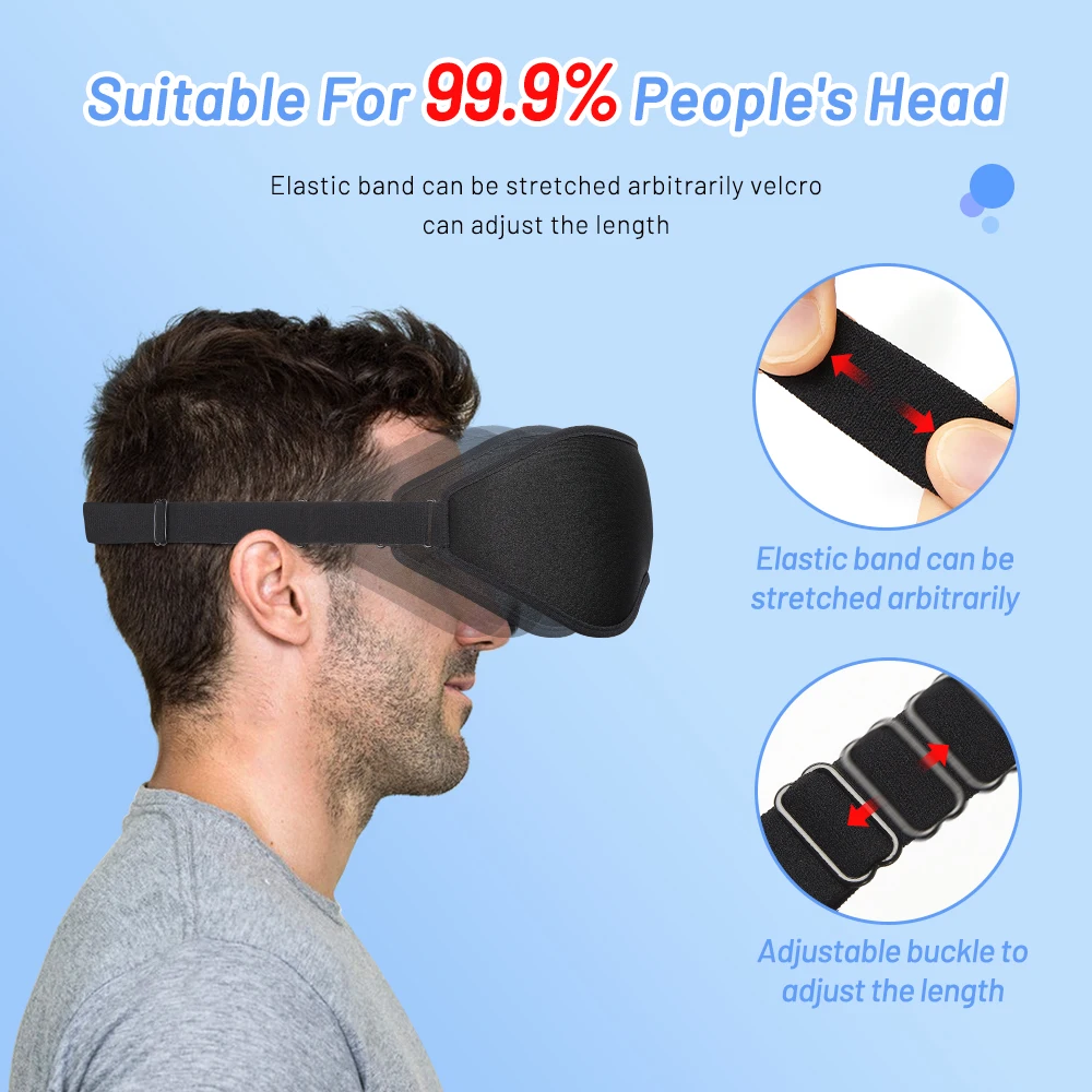 Comfortable 3D Memory Foam Sleep Eye Mask with Breathable Design