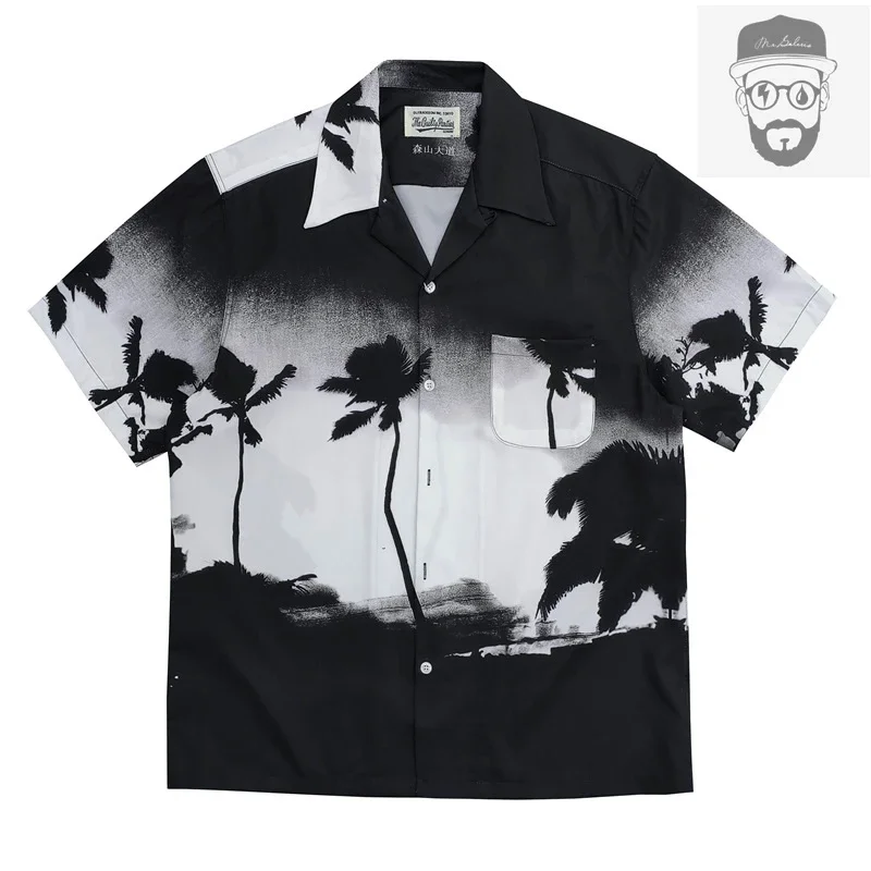 WACKO MARIA SHIRT - Senshan Avenue Coconut Tree Hawaiian Short Sleeve Men's and Women's Shirt