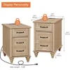 Set of 2, with Power outlets USB Ports for Living Room & Bedroom, Nightstands 3