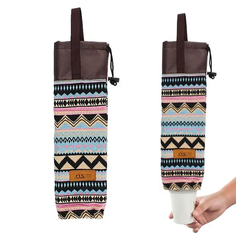 

portable Paper Cup Dispenser Holder universal Hanging Paper Cup Storage Bag Cute Style Cup Storage Holder for Outdoor Camping