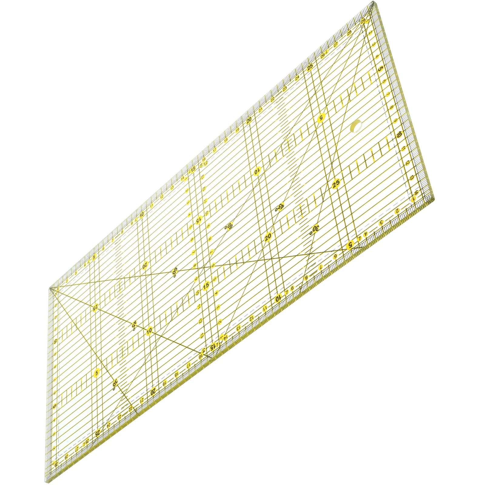 

DIY Quilter's Ruler with Double Color Grid Lines for Easy Precision Slitting(15 x 30cm)