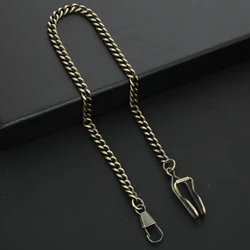 Silver Stainless Steel Classic Watch Chains - Elegant Pocket Watch Accessories (Bronze Chain - B)