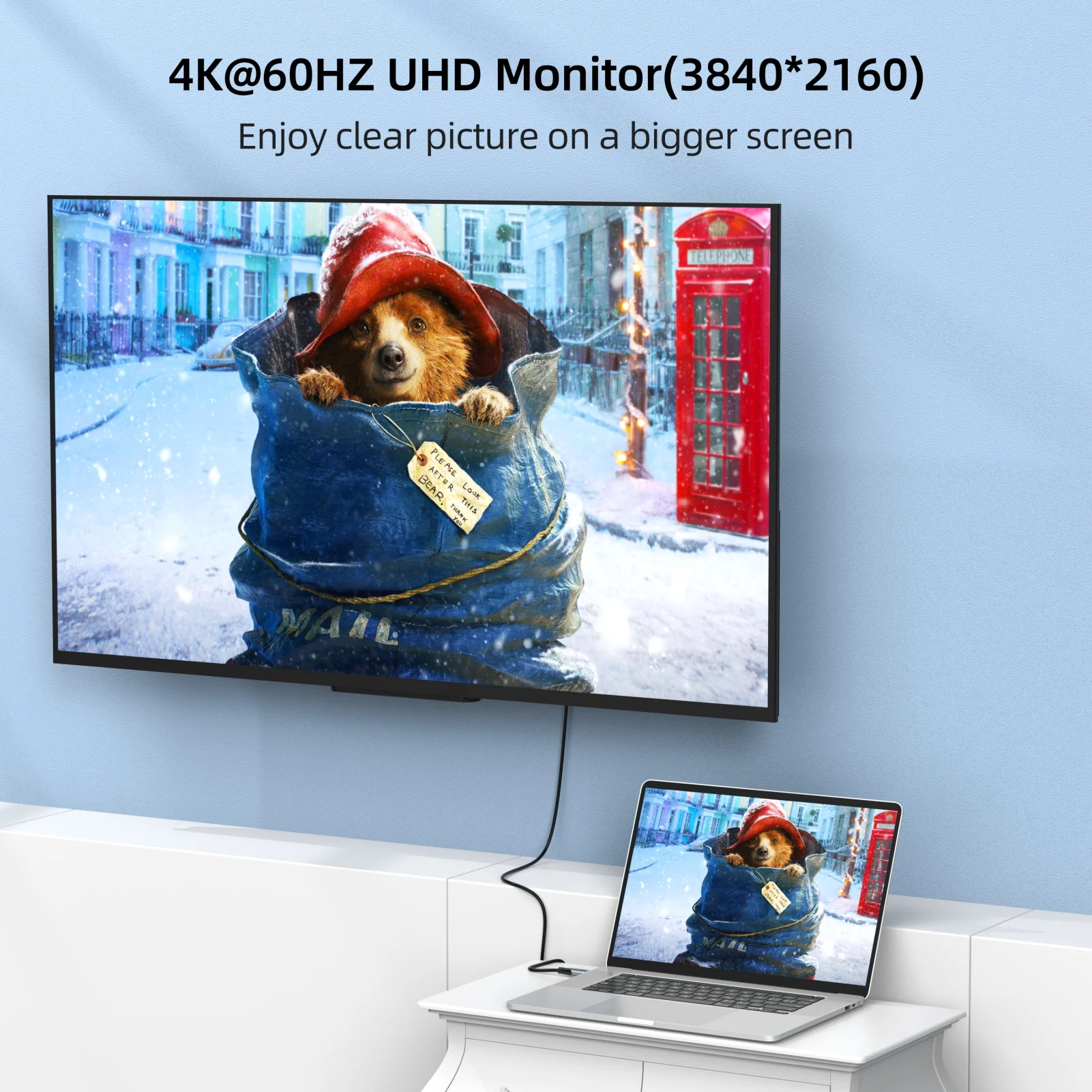 DteeDck-USB C to HDMI ̺ 4K @ 60HZ, cŸ to HDMI ڵ Ʈ 3, MacBook iMac iPad Pro Galaxy S20 S10 ǥ ȣȯ