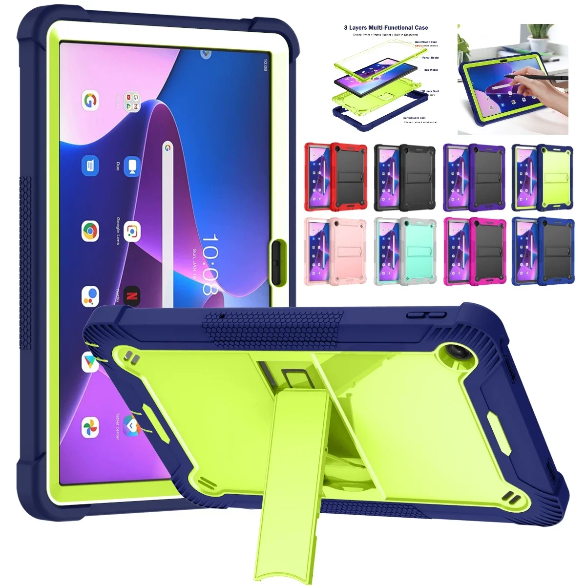 Heavy Duty Armor Stand Tablet Case Cover