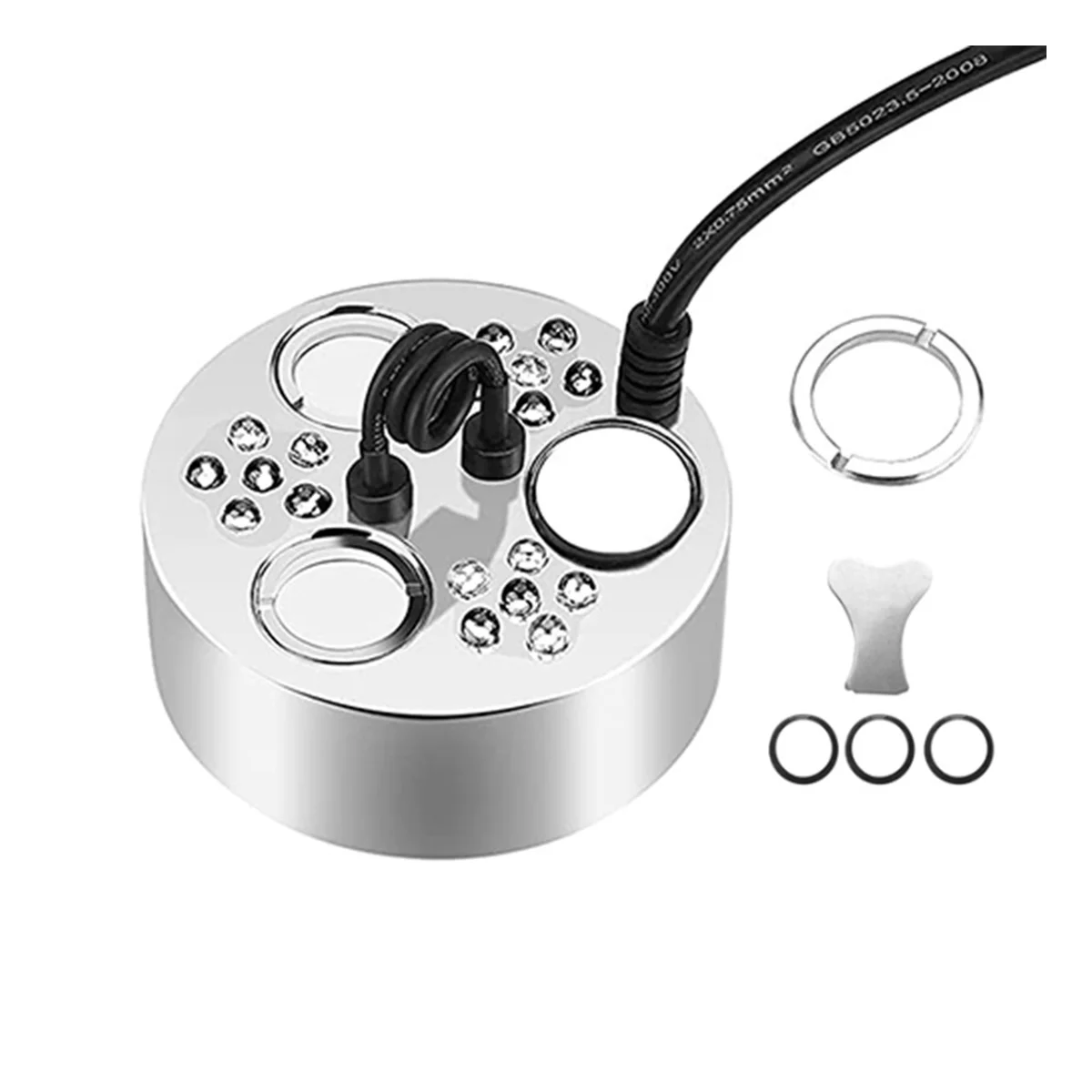 

Трехголовочный металлический туманообразователь, с 18 светодиодный туманообразователем, 1500 мл/ч для Хэллоуина, пруда, сада, Рокера, европейская вилка