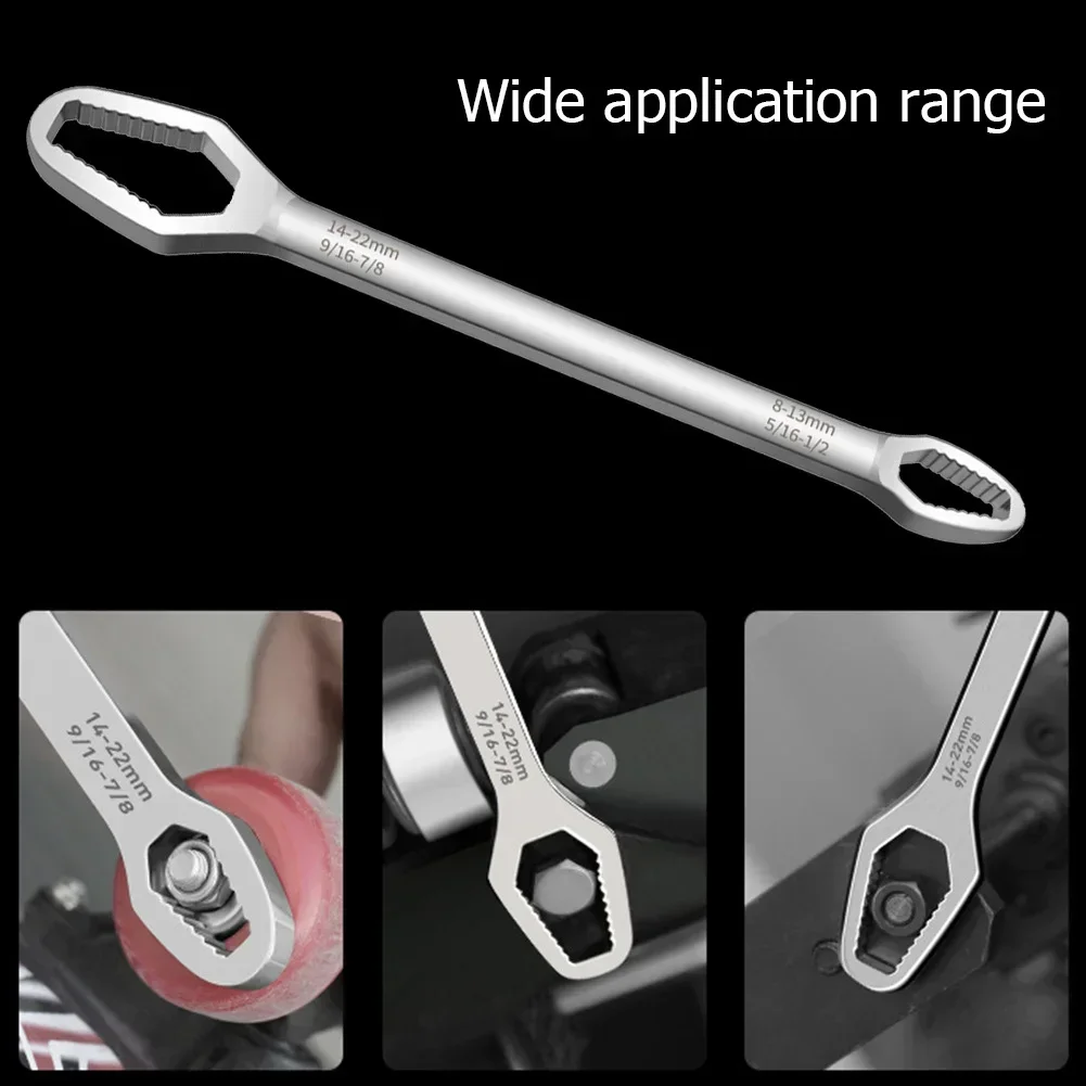 4-13mm 3-17mm 8-22mm Torx Wrench Thickness Self-tightening Adjustable Wrench Board Double-head Spanner Hand Motorcycle Tools