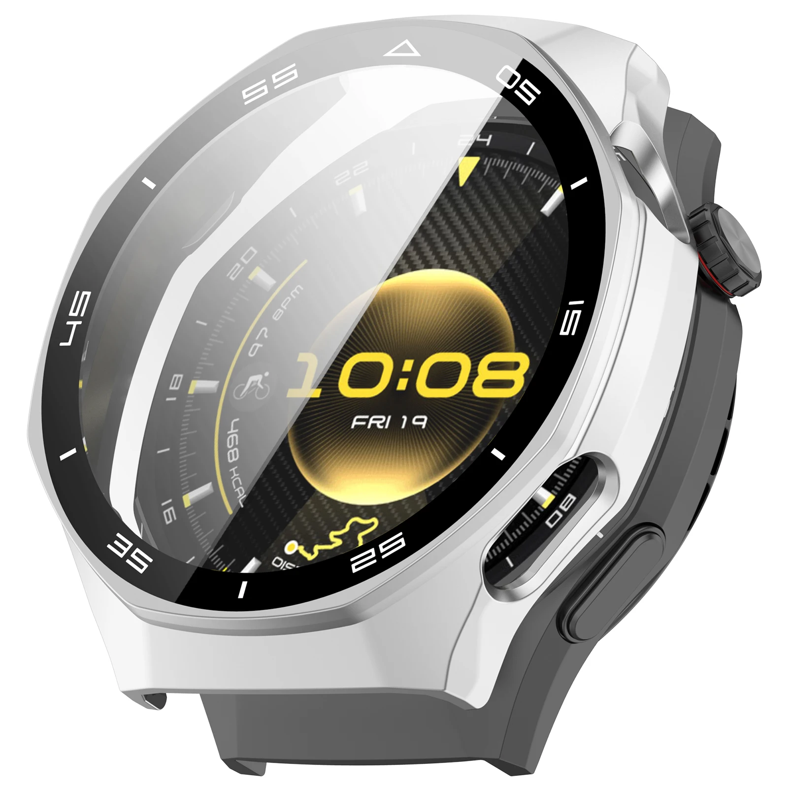 Full Protective 2-in-1 Watch Case with Tempered Glass Film Cover