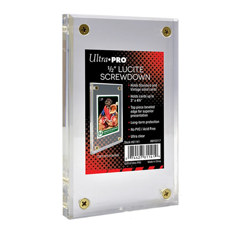 

1/2" Lucite Screwdown Original Ultra Pro Cards Bricks Football Cards Brick One Touch Holder Semi Rigid Top Loaders Protect TCG