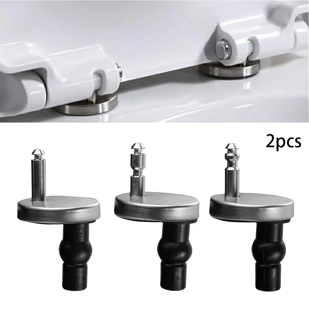 Toilet Seat Hinges Fixings Soft Release Quick Fit Replacement Universal Stainless Steel Toilet Seats Top Fix Hinge Hardware 2pcs toilet seat accessories toilet hinge replacement
