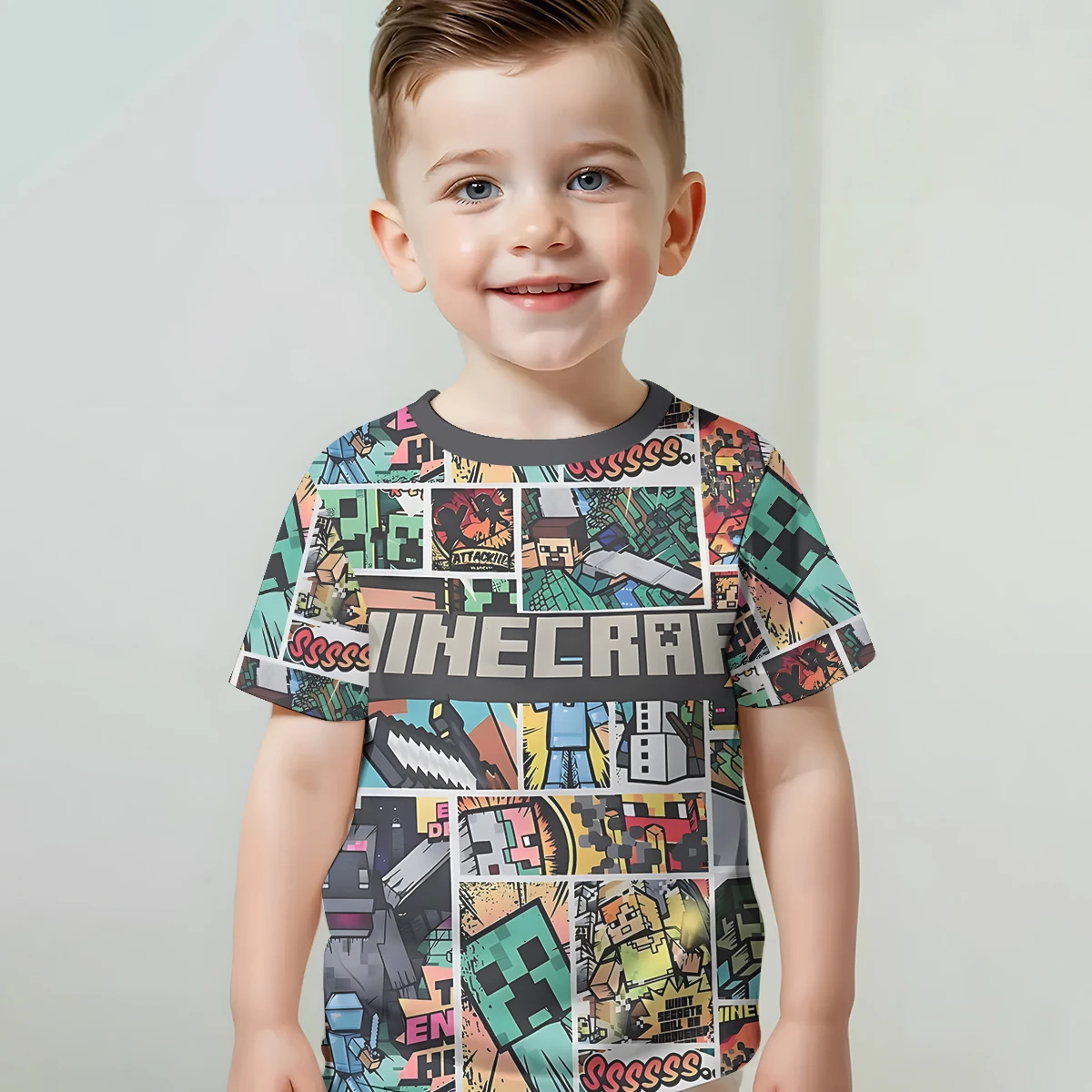 Hot Game 3D Print Baby Clothing 5 to 14 Years Male Outdoor Clothes for-M-M-minecrafts-Children Boy Girl Child T-Shirt Top Shirts 5