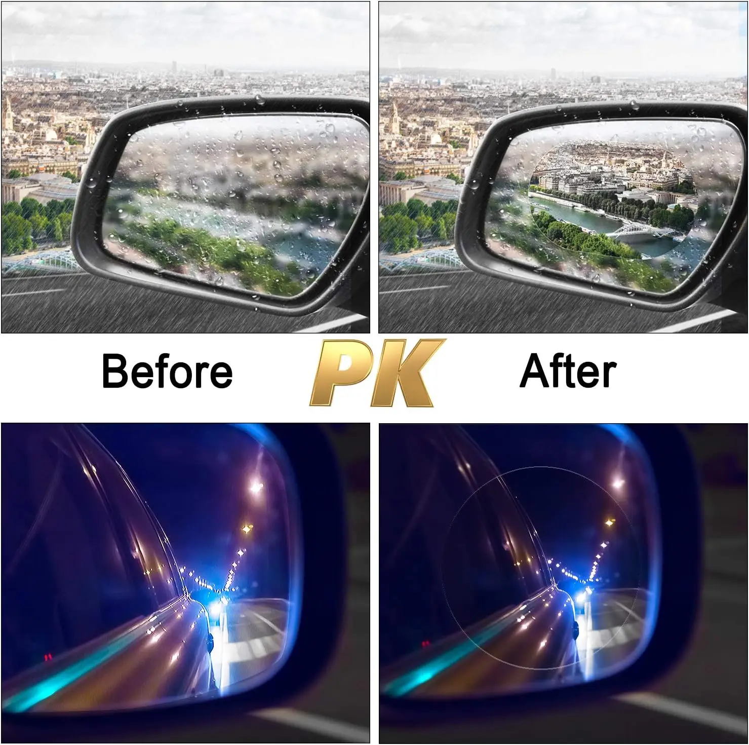Waterproof Car Rearview Mirror Protective Film Anti Fog Rainproof