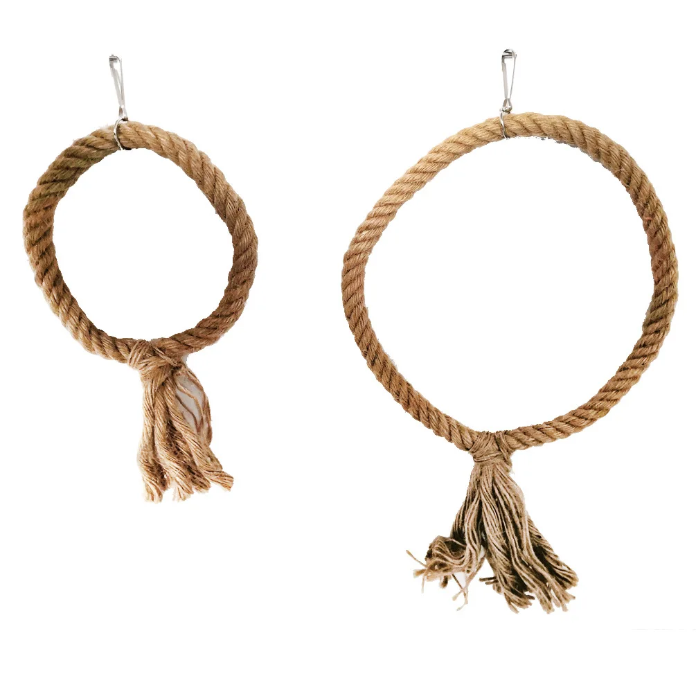 Pet Products Bird Supplies Parrot Chew Toys Triangular Cotton Rope Climbing Gnaw Swing Toys Cage Suspension Loop