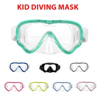 Diving Mask Kid Swimming Goggles Professional Scuba Snorkel Silicone Diving Goggles with Nose Cover Free-diving Tempered Glasses 1