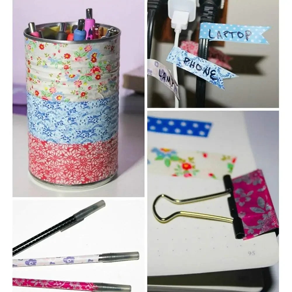 5D DIY Diamond Painting Tools 50 Rolls Glitter Washi Masking Tape Set to Keep Painting Clean Embroidery Cross Stitch Accessories