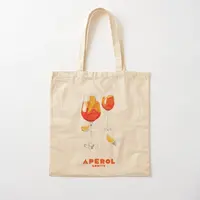 Aperol Spritz Cotton  Canvas Bag Reusable Handbag Fashion Unisex Printed Fabric Tote Ladies Designer Foldable Grocery Travel 1