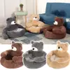 NEW Semi-Enclosed Bear Pet Dog Bed Ultra Soft Cat Bed Detachable Plush Puppy Bed Winter Warm Sleeping Bed Mat Pet Product