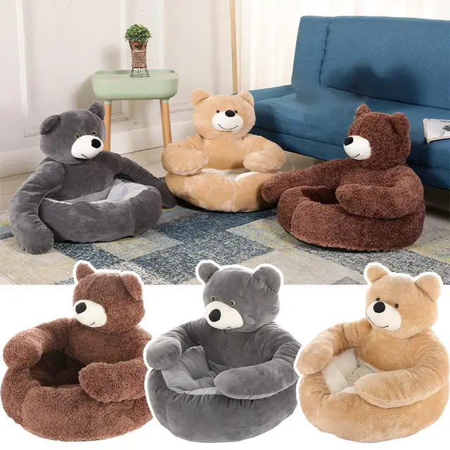 NEW Semi-Enclosed Bear Pet Dog Bed Ultra Soft Cat Bed Detachable Plush Puppy Bed Winter Warm Sleeping Bed Mat Pet Product