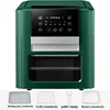 OEM 2021 New Arrival 12L Smart Oven Food Grade Professional Oil Free Air Fryer Black Electric Deep 6