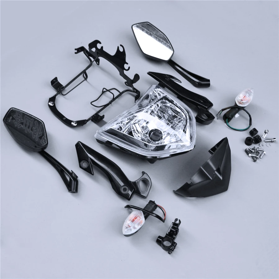 

Комплект передних фар в сборе для Yamaha FZ1 N 2006 2007 2008 FZ1N, кронштейн с креплением на зеркало, поворотник, спидометр